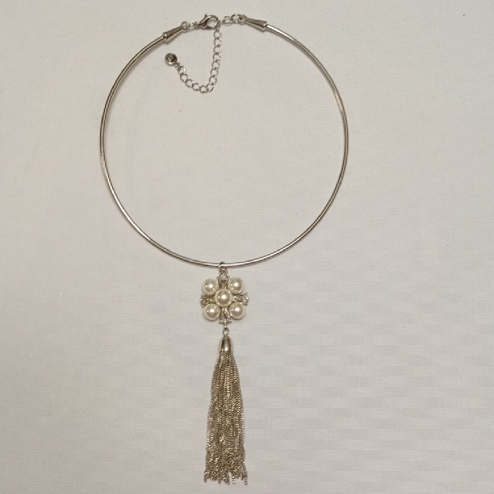 Elegant Gold Pearl Tassel Necklace